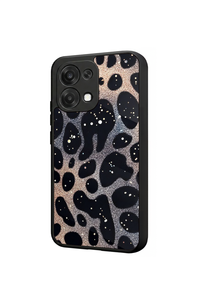 Oppo A6 Pro Uyumlu Hologram Leopar Tasarımlı Glossy Premium Kılıf