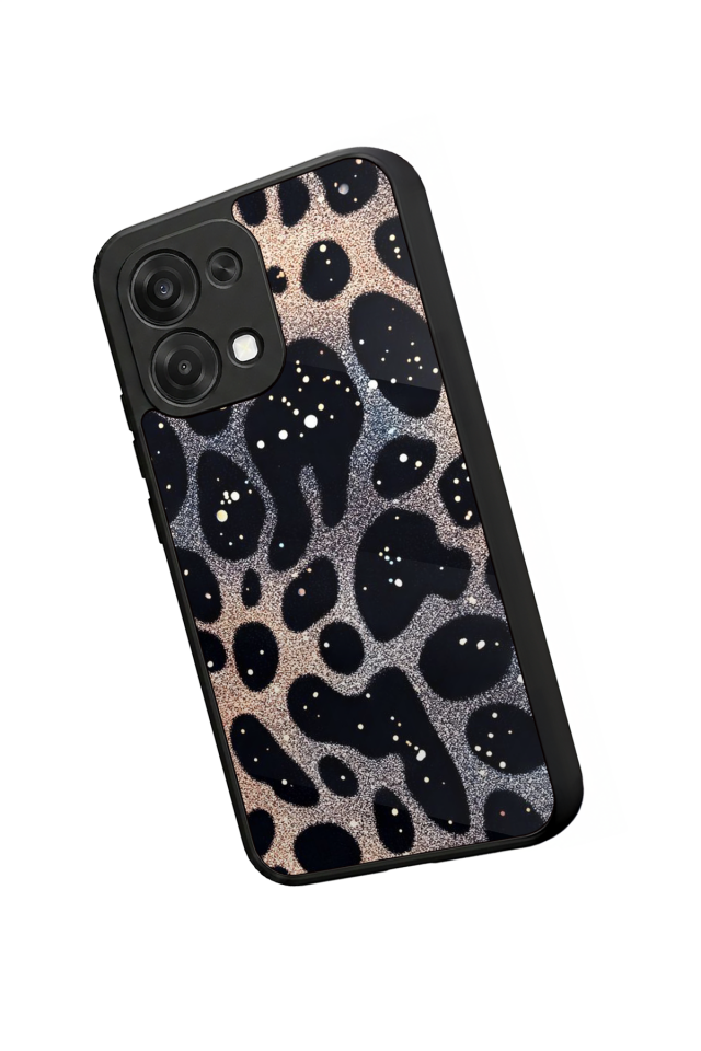 Oppo A6 Pro Uyumlu Hologram Leopar Tasarımlı Glossy Premium Kılıf