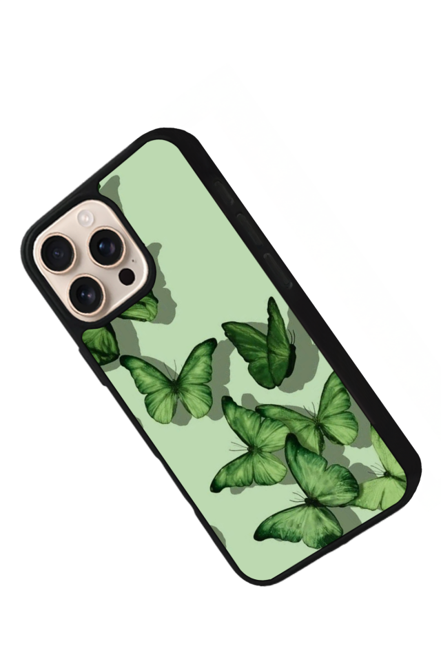 iPhone 15 Pro Max Uyumlu Kelebek Tasarımlı Glossy Premium Kılıf