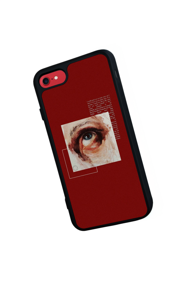 iPhone SE Uyumlu Kirmizi Tasarımlı Glossy Premium Kılıf