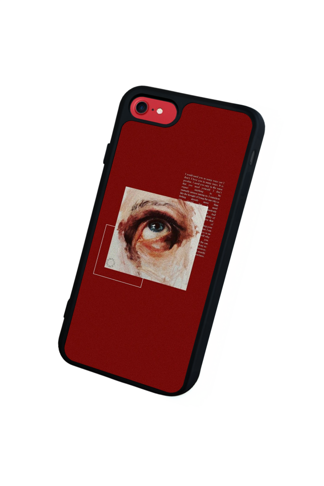 iPhone SE Uyumlu Kirmizi Tasarımlı Glossy Premium Kılıf