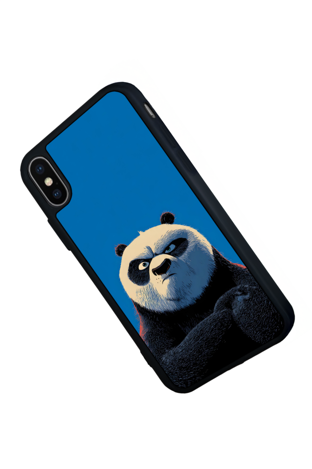 iPhone XS Max Uyumlu Kung Fu Panda Tasarımlı Glossy Premium Kılıf