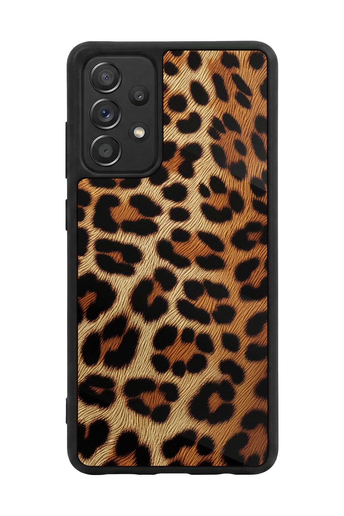 Samsung Galaxy A72 Uyumlu Leopar Tasarımlı Glossy Premium Kılıf