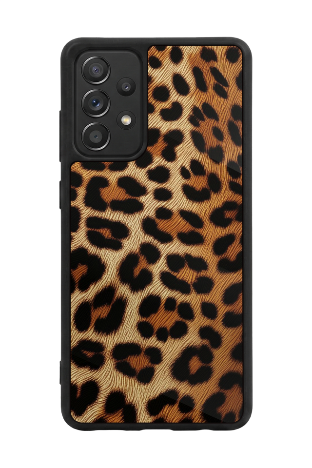 Samsung Galaxy A72 Uyumlu Leopar Tasarımlı Glossy Premium Kılıf