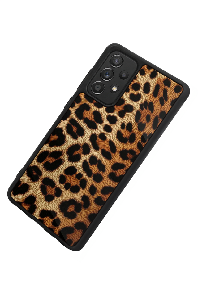 Samsung Galaxy A72 Uyumlu Leopar Tasarımlı Glossy Premium Kılıf