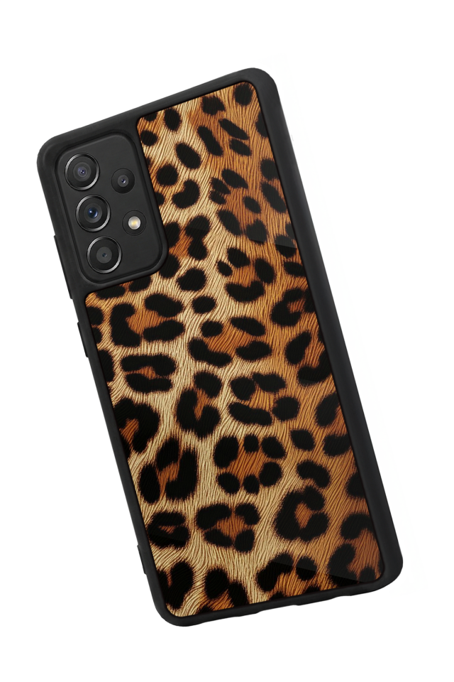 Samsung Galaxy A72 Uyumlu Leopar Tasarımlı Glossy Premium Kılıf