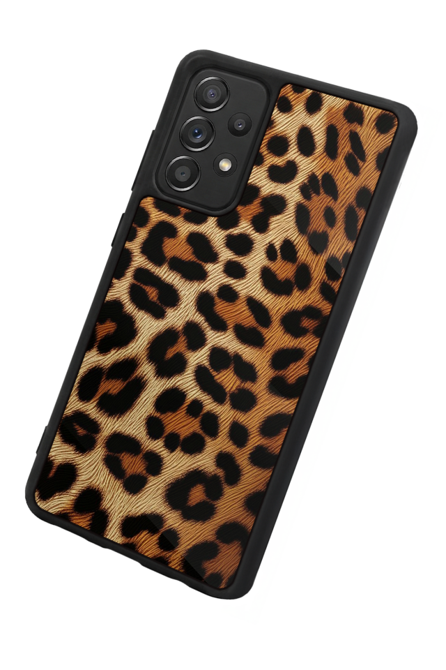 Samsung Galaxy A72 Uyumlu Leopar Tasarımlı Glossy Premium Kılıf