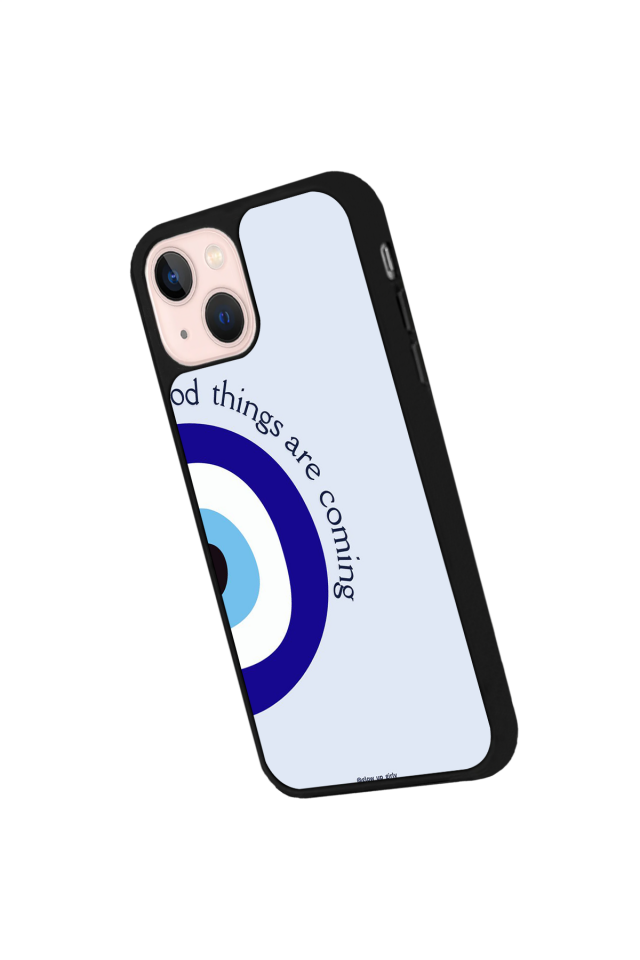 iPhone 13/14 Uyumlu Nazar Tasarımlı Glossy Premium Kılıf