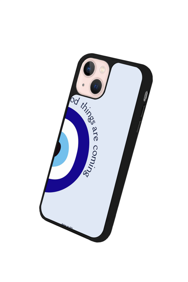 iPhone 13/14 Uyumlu Nazar Tasarımlı Glossy Premium Kılıf