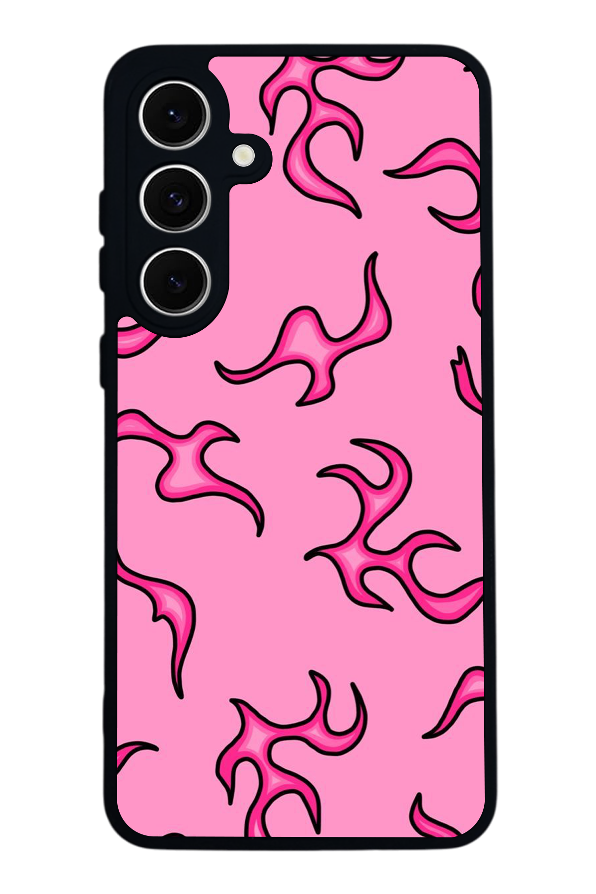 Samsung Galaxy A16 Uyumlu Retro Flame Patterns Tasarımlı Glossy Premium Kılıf