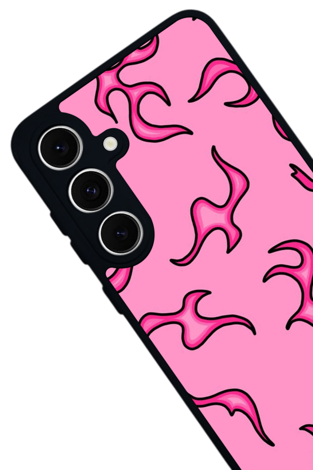 Samsung Galaxy A16 Uyumlu Retro Flame Patterns Tasarımlı Glossy Premium Kılıf
