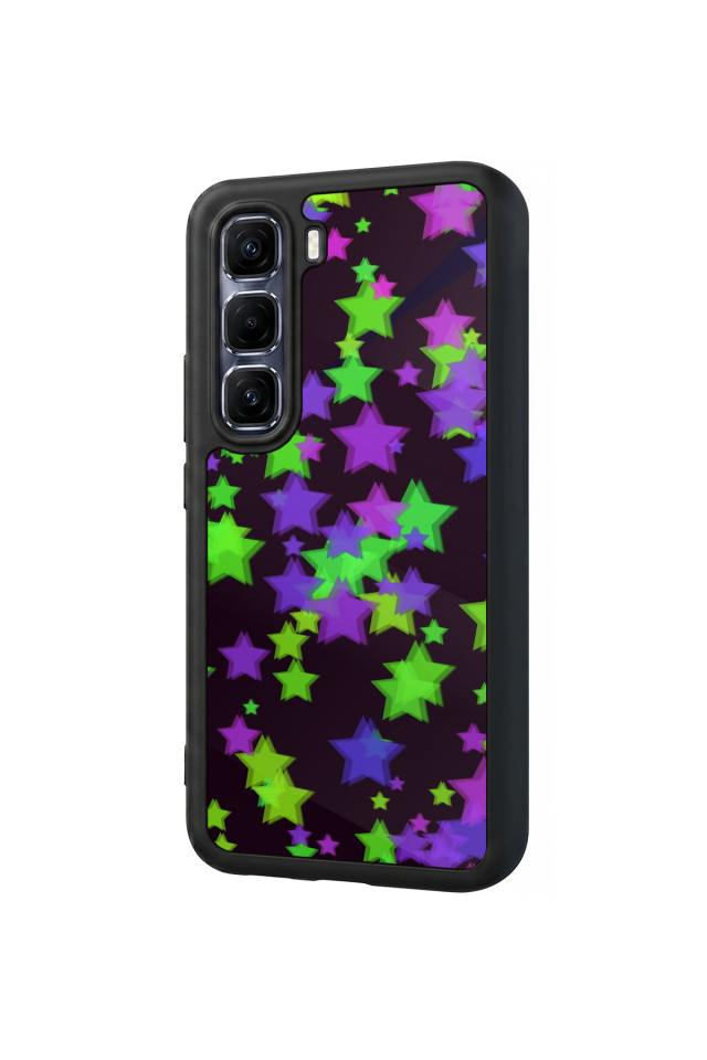 Infinix Hot 60 Pro Plus Uyumlu Retro Yildizlar Tasarımlı Glossy Premium Kılıf