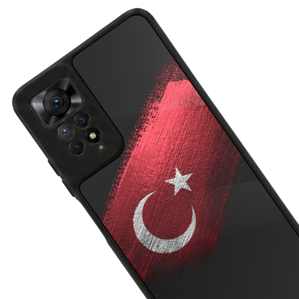 Xiaomi Redmi Note 12 Pro Uyumlu Türk Bayragi Tasarımlı Glossy Premium Kılıf