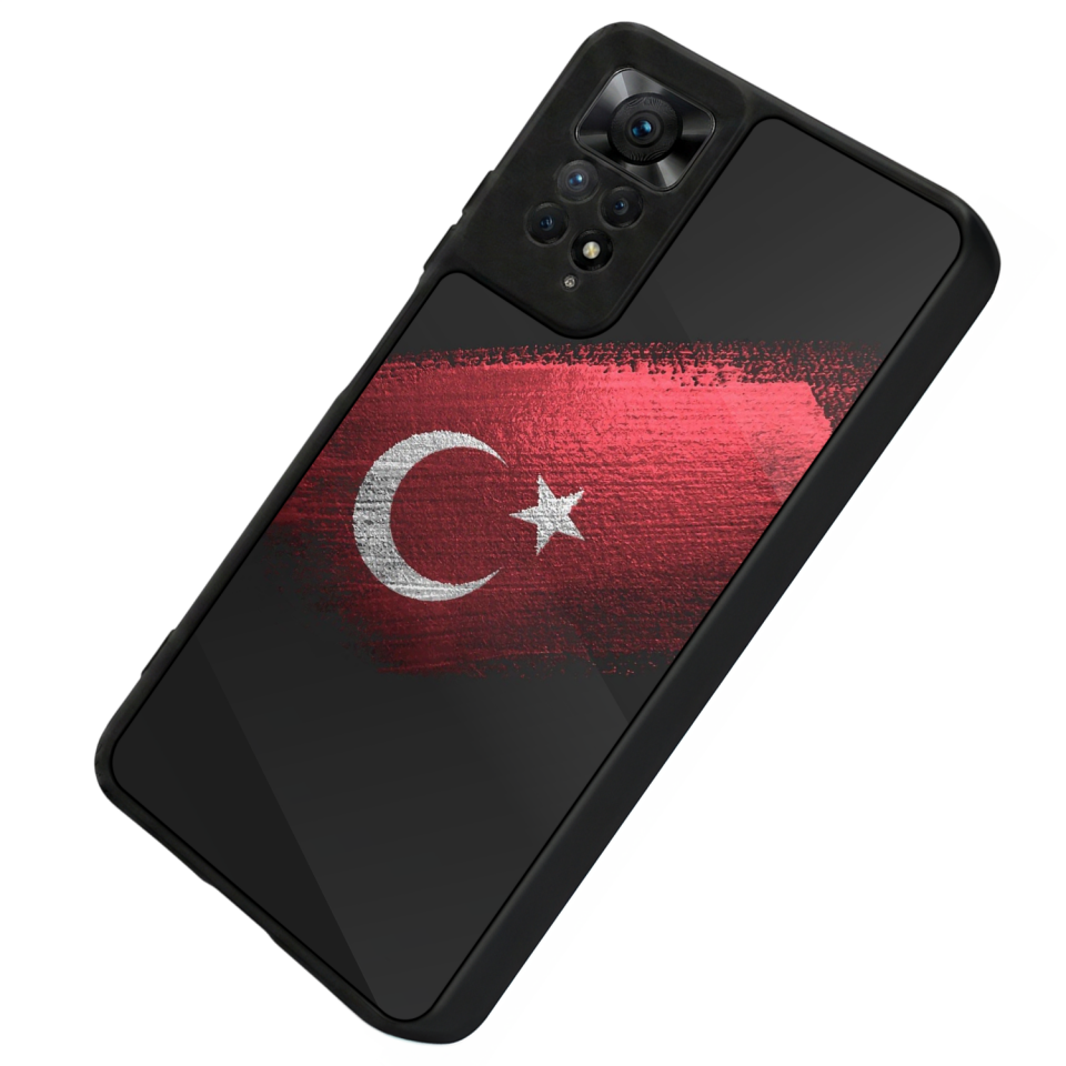 Xiaomi Redmi Note 12 Pro Uyumlu Türk Bayragi Tasarımlı Glossy Premium Kılıf