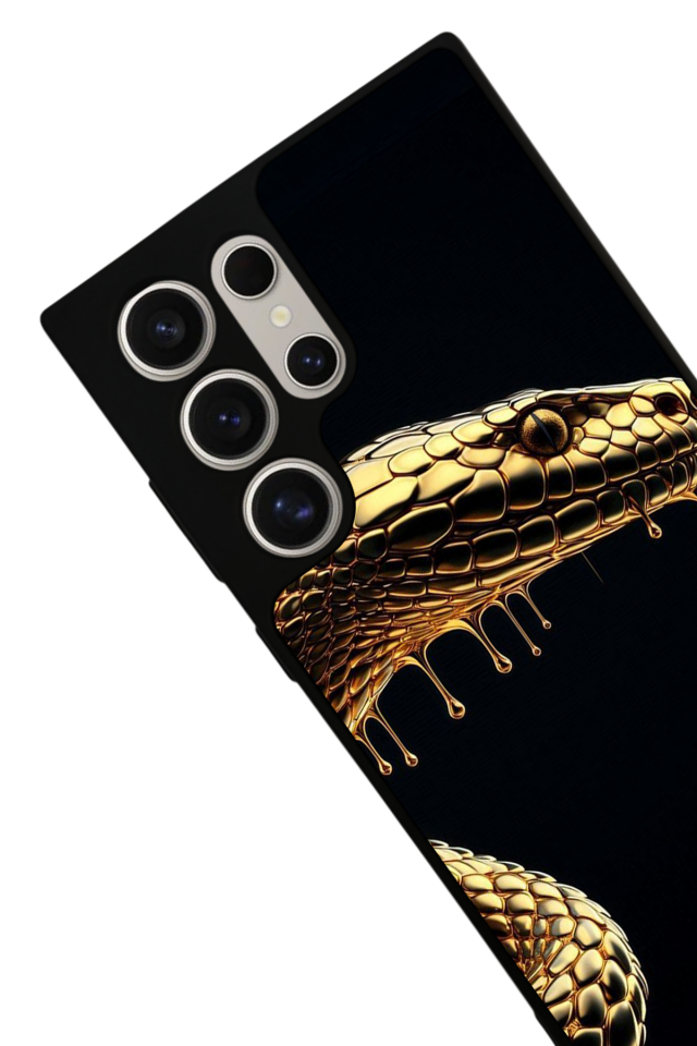 Samsung Galaxy S23 Ultra Uyumlu Yılan Tasarımlı Glossy Premium Kılıf