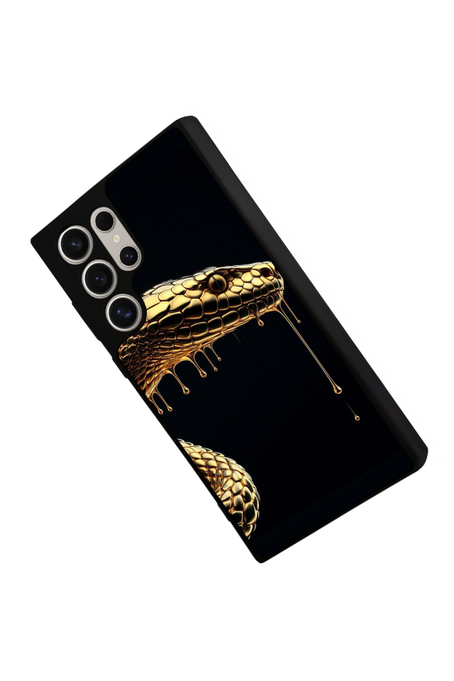 Samsung Galaxy S23 Ultra Uyumlu Yılan Tasarımlı Glossy Premium Kılıf