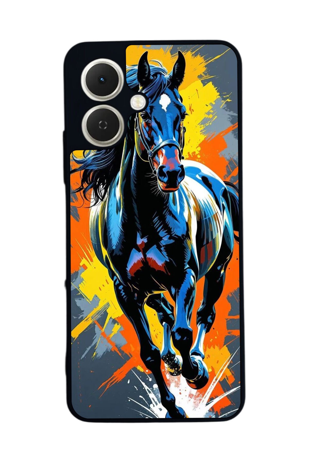 Tecno Spark GO 2 Uyumlu At Horse Tasarımlı Glossy Premium Kılıf