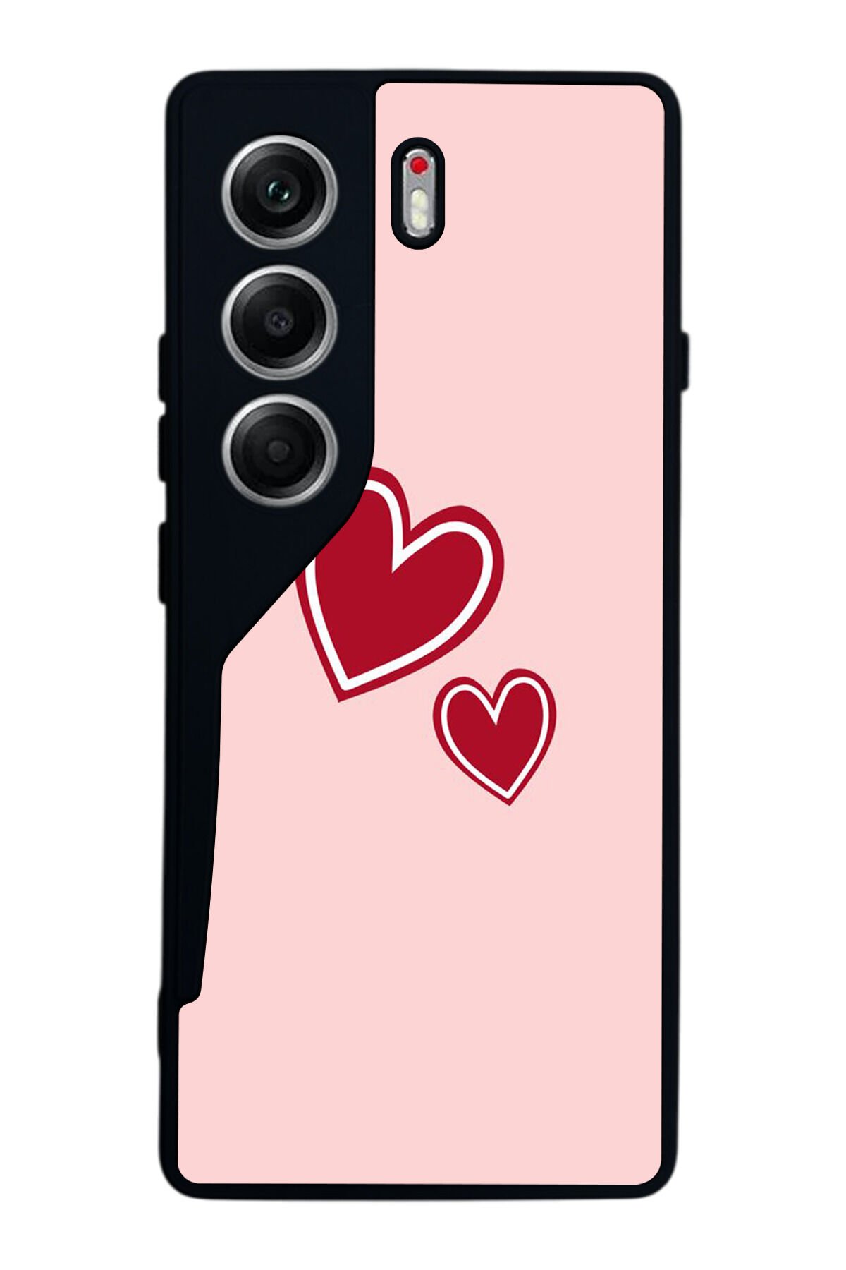 Tecno Camon 40 Uyumlu Kalp Love Tasarımlı Glossy Premium Kılıf