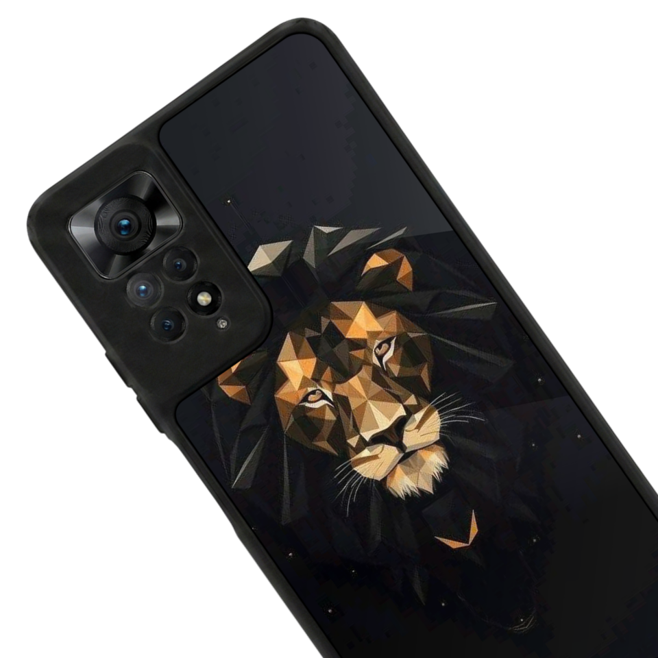 Xiaomi Redmi Note 11 Pro Uyumlu Aslan Tasarımlı Glossy Premium Kılıf