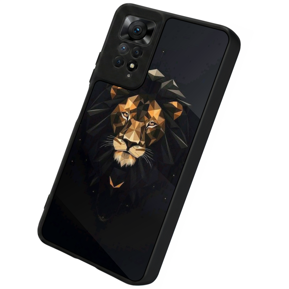 Xiaomi Redmi Note 11 Pro Uyumlu Aslan Tasarımlı Glossy Premium Kılıf