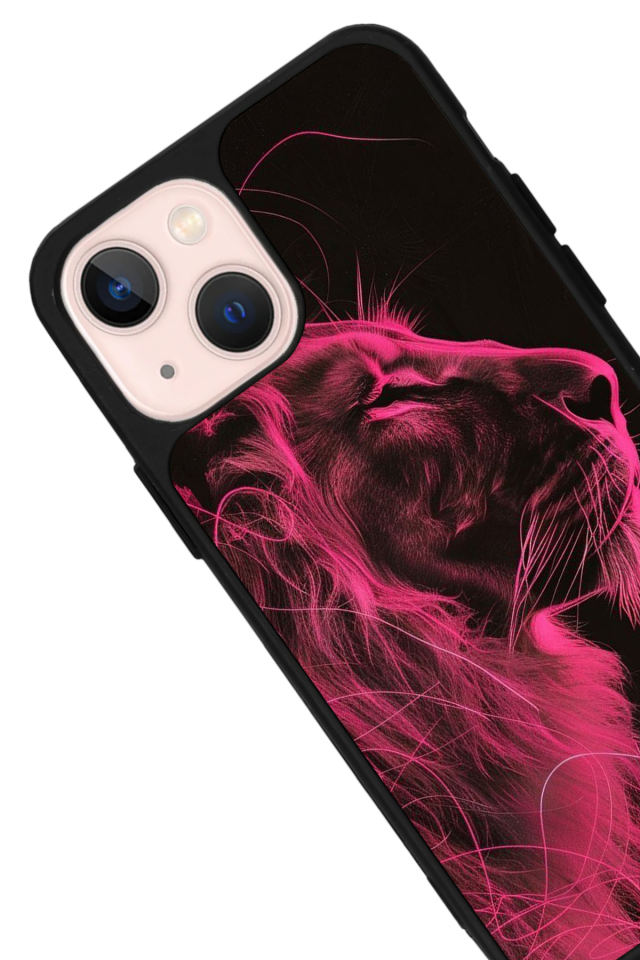 iPhone 15 Plus Uyumlu Aslan Tasarımlı Glossy Premium Kılıf
