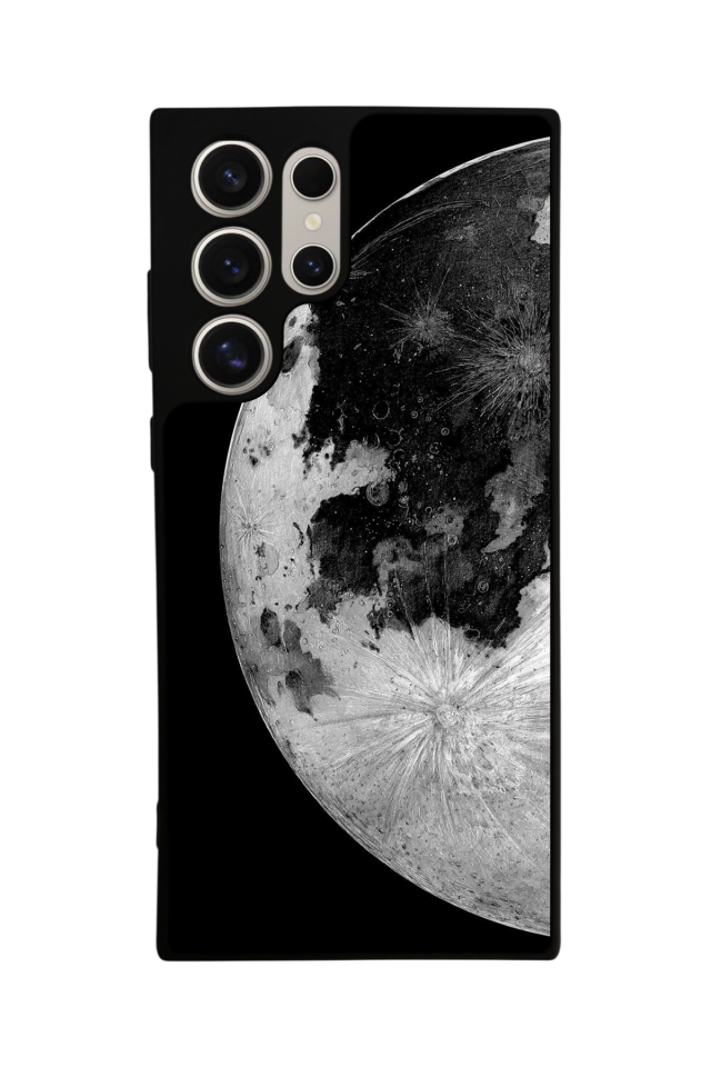 Samsung Galaxy S23 Ultra Uyumlu Ay Tasarımlı Glossy Premium Kılıf