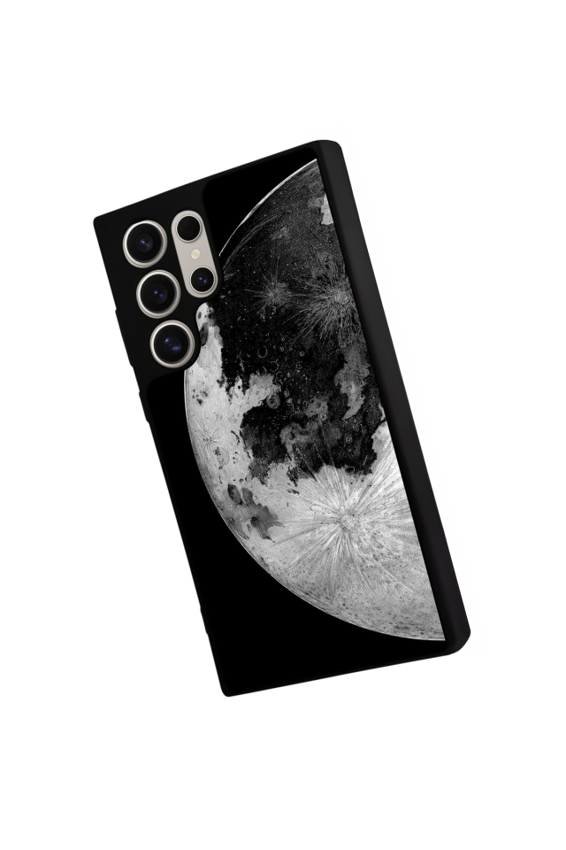 Samsung Galaxy S23 Ultra Uyumlu Ay Tasarımlı Glossy Premium Kılıf