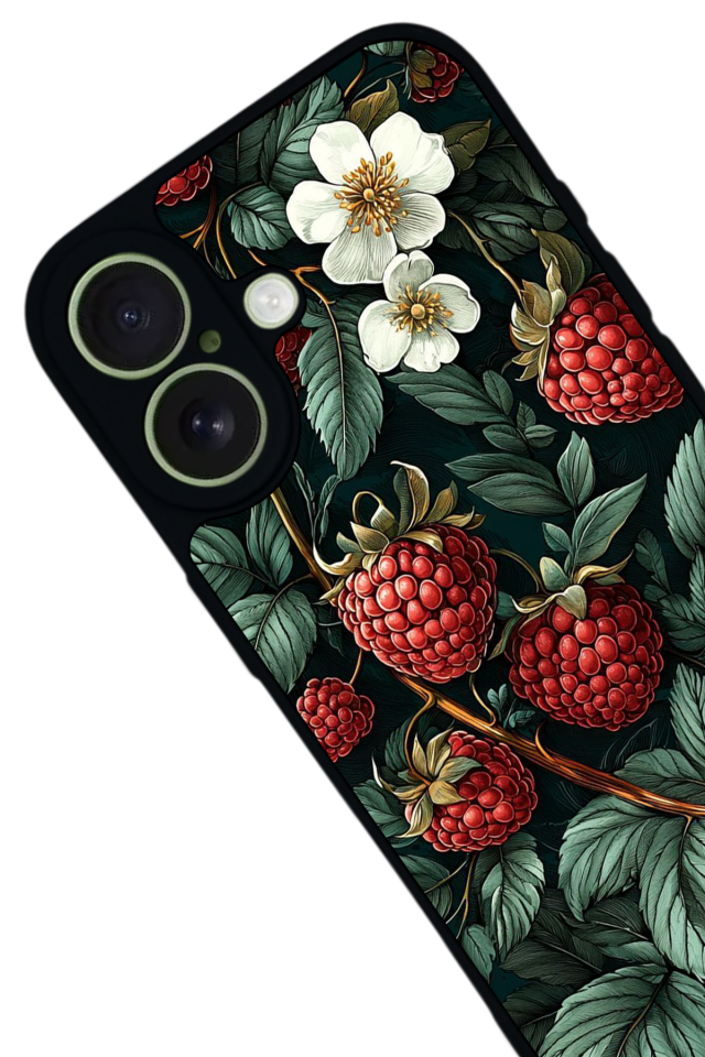 iPhone 17 Uyumlu Botanik Tasarımlı Glossy Premium Kılıf