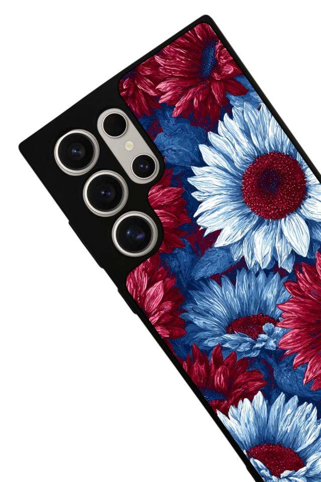 Samsung Galaxy S22 Ultra Uyumlu Cicek Tasarımlı Glossy Premium Kılıf