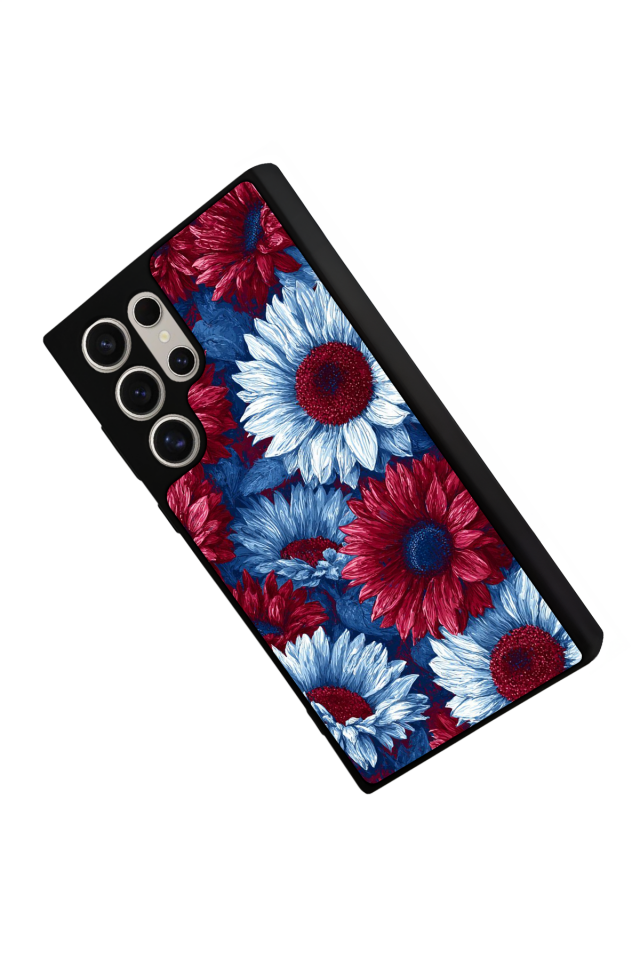 Samsung Galaxy S22 Ultra Uyumlu Cicek Tasarımlı Glossy Premium Kılıf