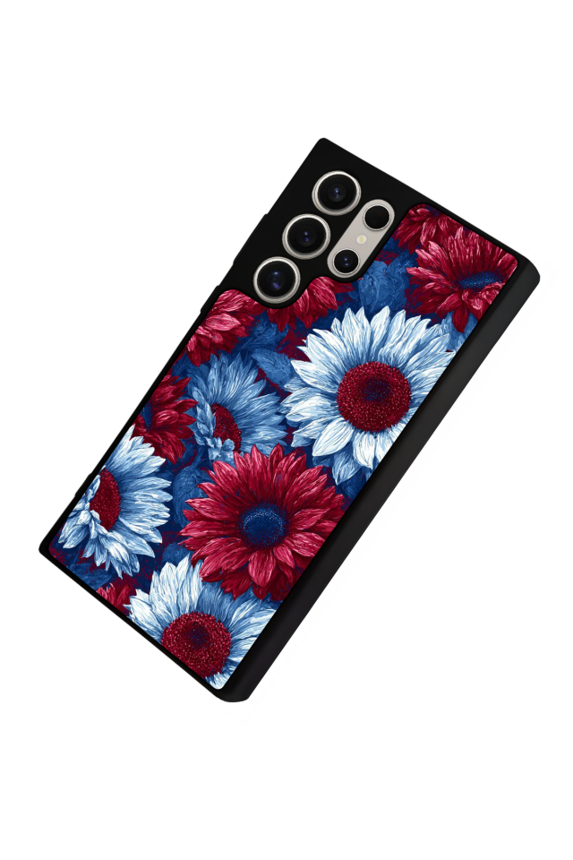 Samsung Galaxy S22 Ultra Uyumlu Cicek Tasarımlı Glossy Premium Kılıf