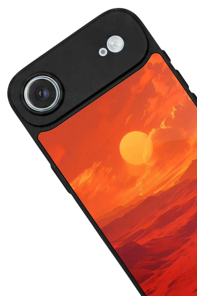 iPhone 17 Air Uyumlu Güneş Tasarımlı Glossy Premium Kılıf