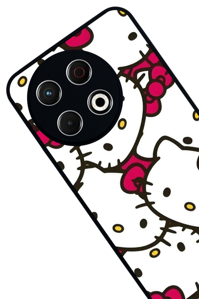 Tecno Spark 30 Pro Uyumlu HelloKitty Tasarımlı Glossy Premium Kılıf