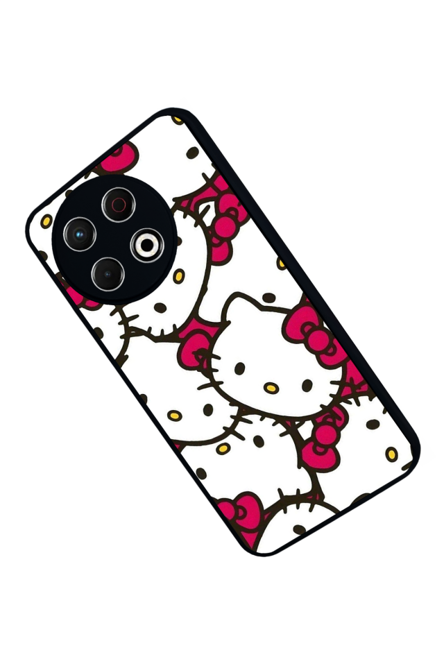 Tecno Spark 30 Pro Uyumlu HelloKitty Tasarımlı Glossy Premium Kılıf