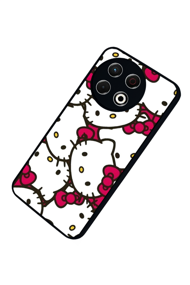 Tecno Spark 30 Pro Uyumlu HelloKitty Tasarımlı Glossy Premium Kılıf