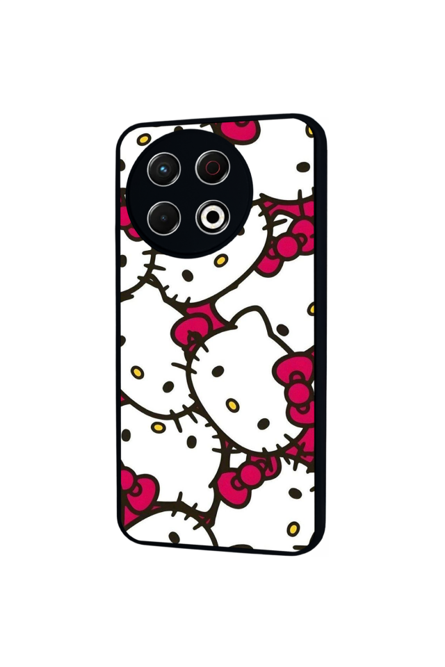 Tecno Spark 30 Pro Uyumlu HelloKitty Tasarımlı Glossy Premium Kılıf