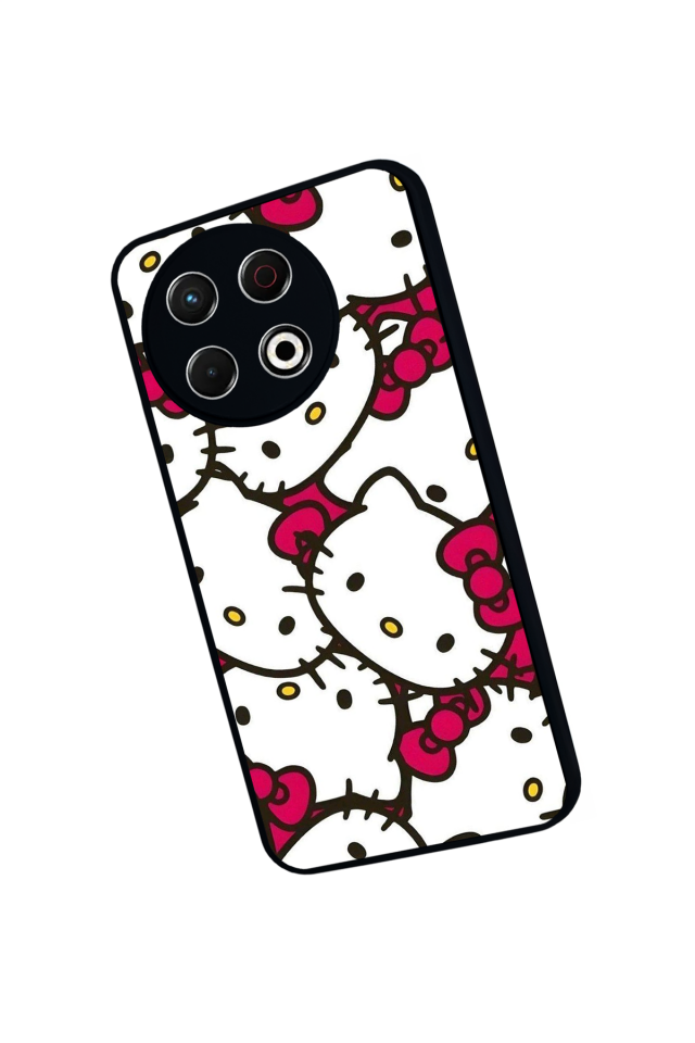 Tecno Spark 30 Pro Uyumlu HelloKitty Tasarımlı Glossy Premium Kılıf