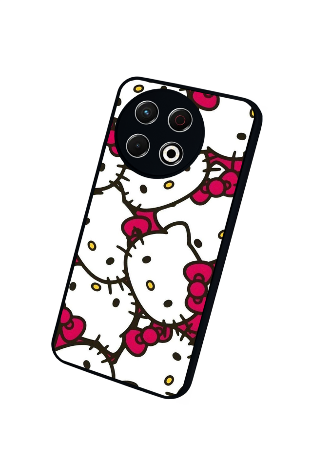 Tecno Spark 30 Pro Uyumlu HelloKitty Tasarımlı Glossy Premium Kılıf