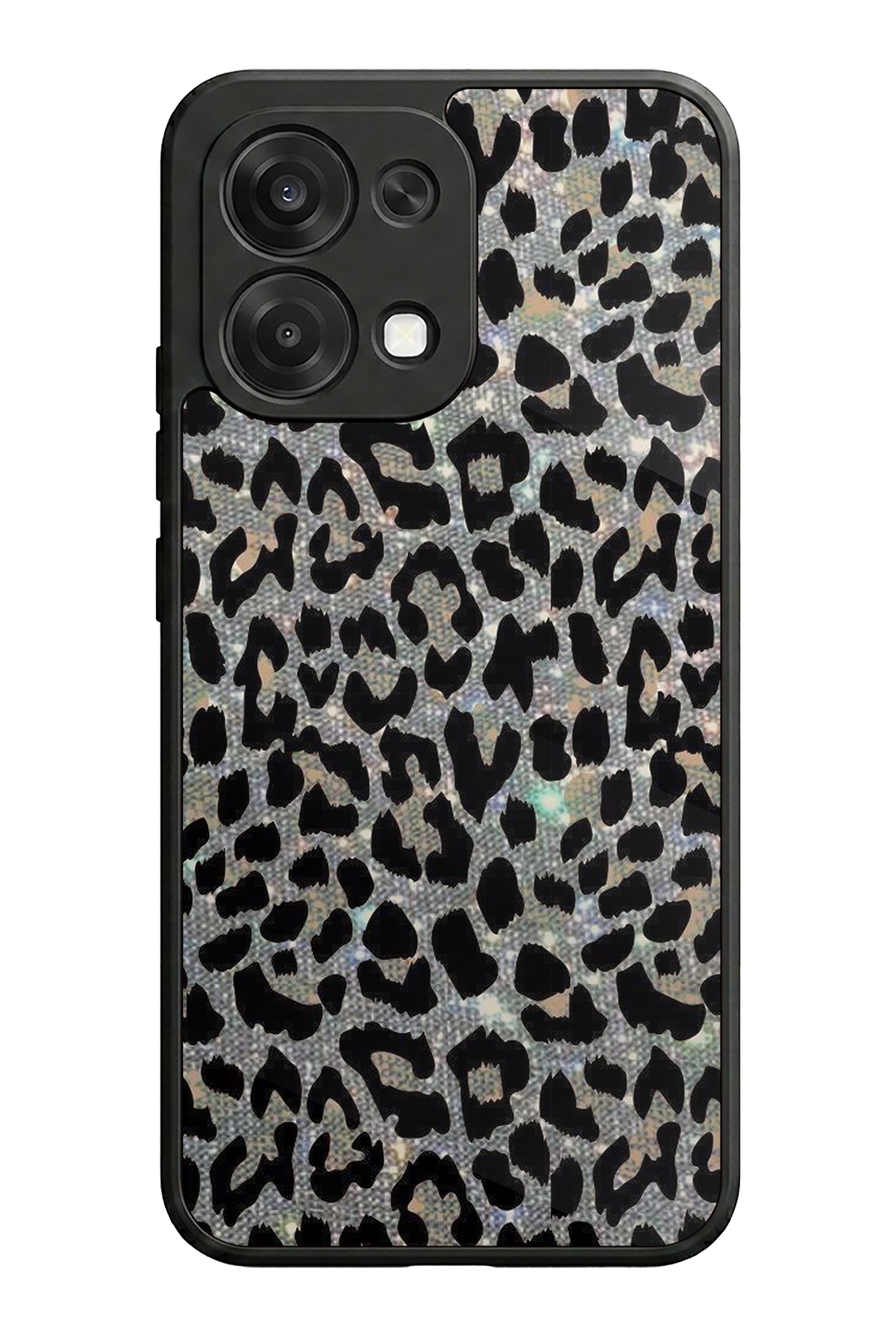Oppo A6 Pro Uyumlu Hologram Leopar Tasarımlı Glossy Premium Kılıf