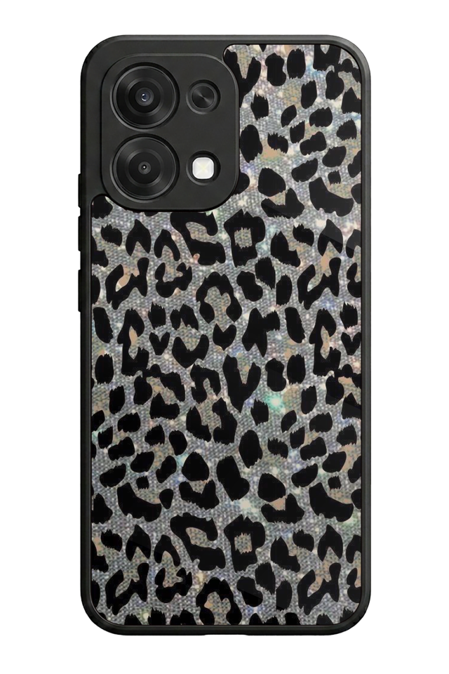 Oppo A6 Pro Uyumlu Hologram Leopar Tasarımlı Glossy Premium Kılıf