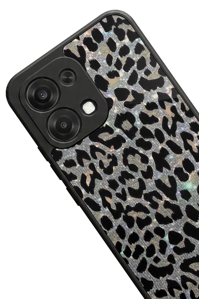 Oppo A6 Pro Uyumlu Hologram Leopar Tasarımlı Glossy Premium Kılıf
