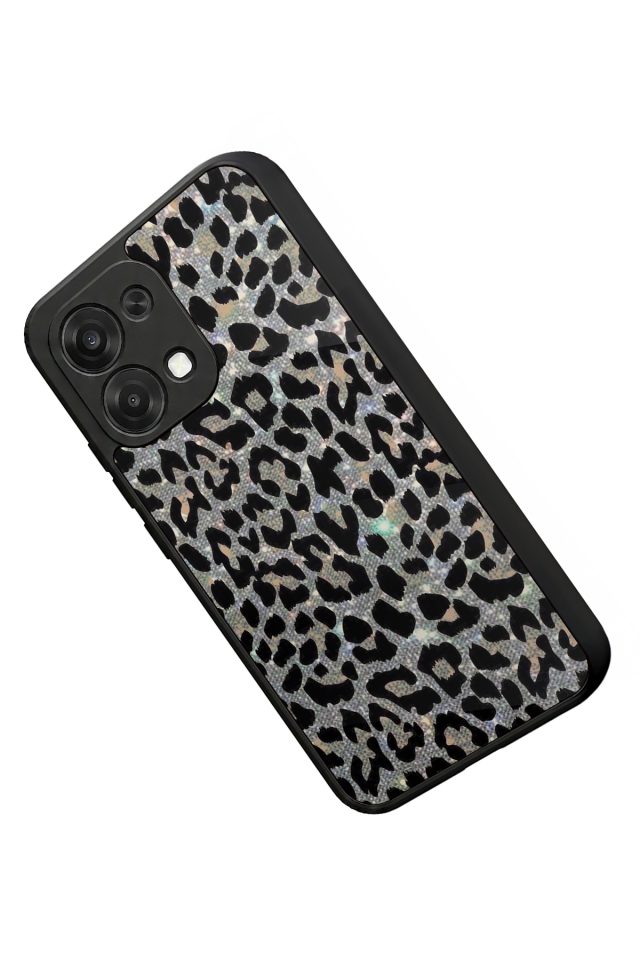 Oppo A6 Pro Uyumlu Hologram Leopar Tasarımlı Glossy Premium Kılıf