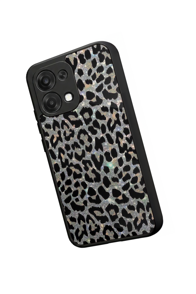 Oppo A6 Pro Uyumlu Hologram Leopar Tasarımlı Glossy Premium Kılıf