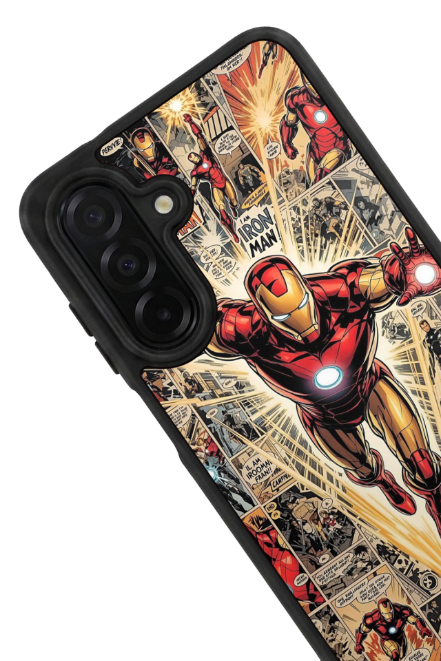 Samsung Galaxy A56 Uyumlu  Iron Man ( Demir Adam ) Tasarımlı Glossy Premium Kılıf