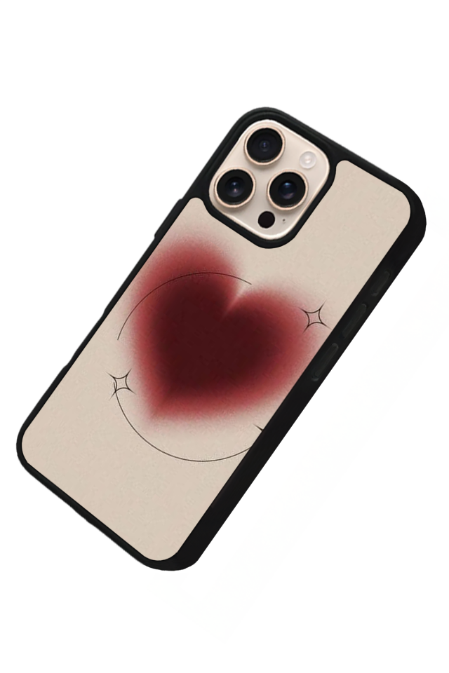 iPhone 14 Pro Max Uyumlu Kalp Love Tasarımlı Glossy Premium Kılıf