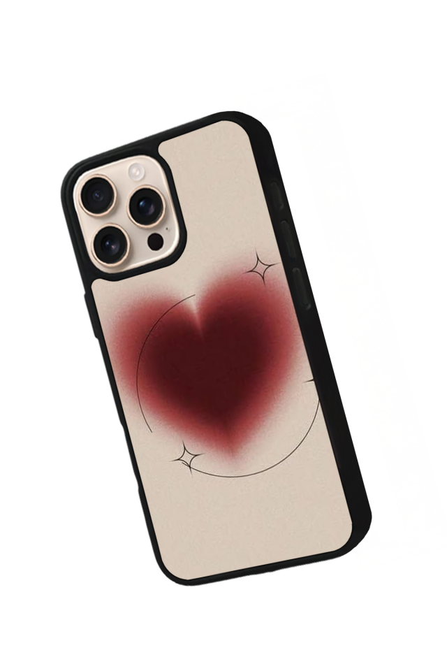 iPhone 14 Pro Max Uyumlu Kalp Love Tasarımlı Glossy Premium Kılıf
