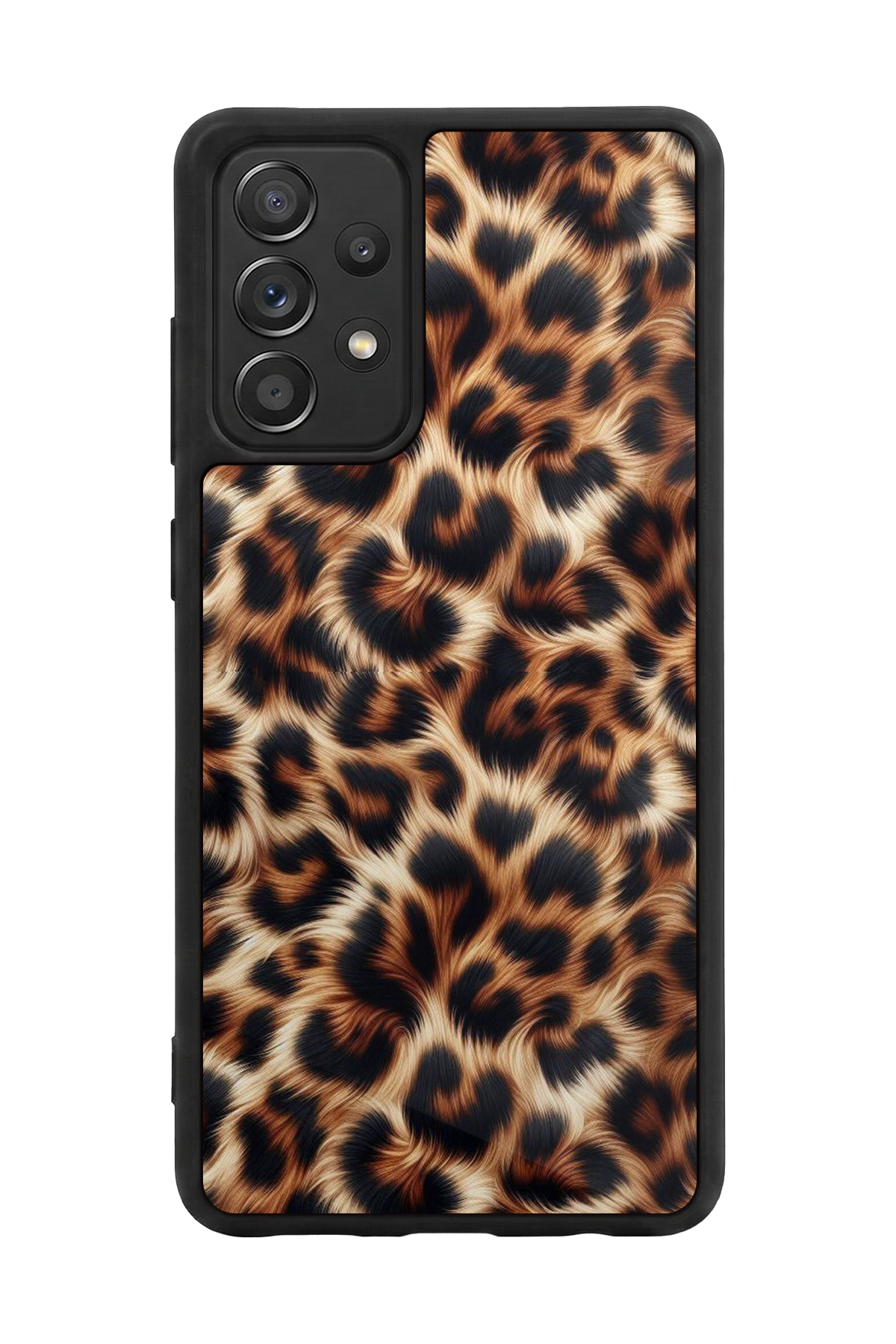Samsung Galaxy A72 Uyumlu Leopar Tasarımlı Glossy Premium Kılıf