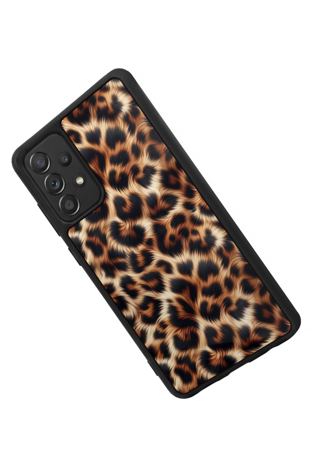 Samsung Galaxy A72 Uyumlu Leopar Tasarımlı Glossy Premium Kılıf