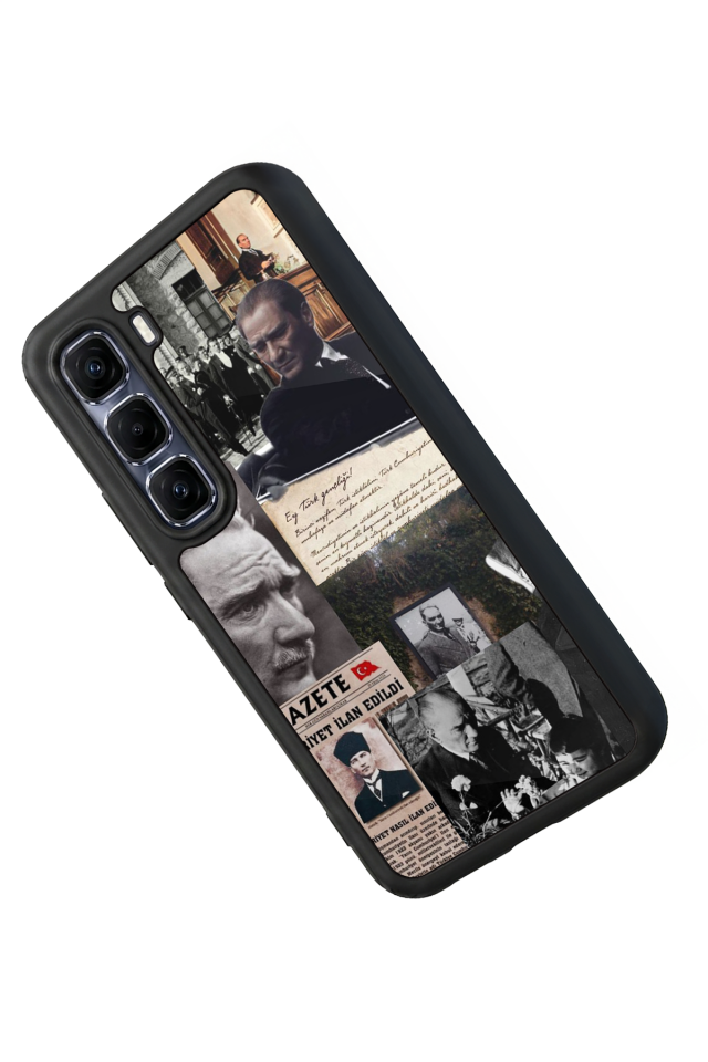 Infinix Hot 60 Pro Plus Uyumlu Mustafa Kemal Ataturk Tasarımlı Glossy Premium Kılıf