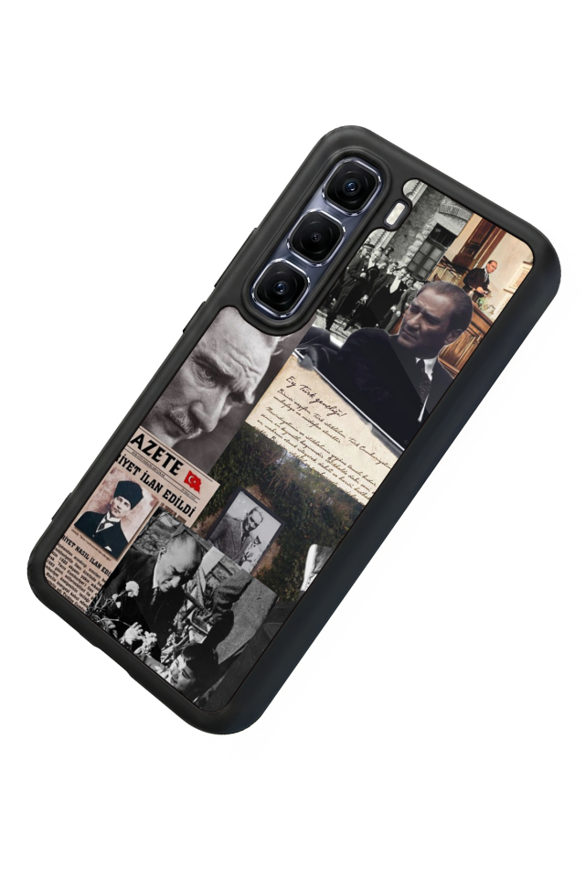 Infinix Hot 60 Pro Plus Uyumlu Mustafa Kemal Ataturk Tasarımlı Glossy Premium Kılıf